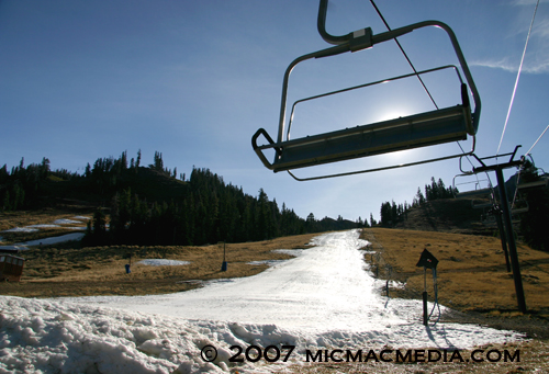 Snowmaking empty chair logo Squaw Snowmaking empty chair logo Squaw