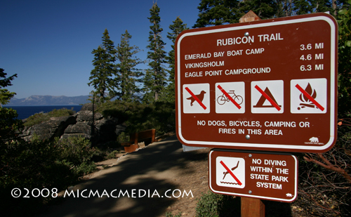 Nugget #149 A Rubicon Trail sign Nugget #149 A Rubicon Trail sign