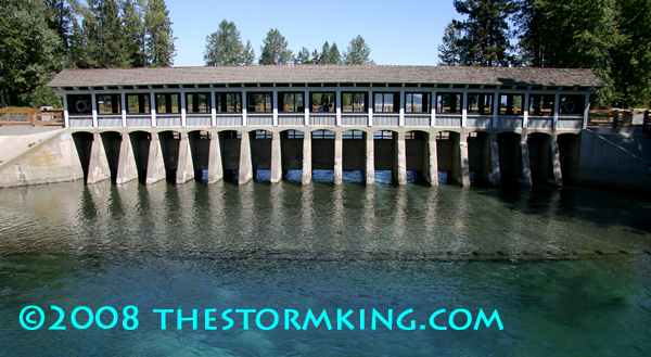 Nugget #153 C Tahoe Dam open gates Nugget #153 C Tahoe Dam open gates