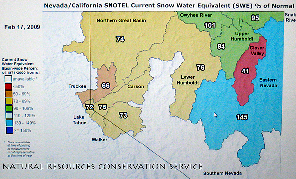 Nugget #166 F Current Nevada Precipitation Map